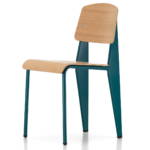 Vitra - Prouvé Standard Stuhl, Eiche natur / Bleu Dynastie (Filzgleiter)