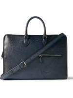 Berluti - Overnight Scritto Venezia Leather Weekend Bag - Men - Blue