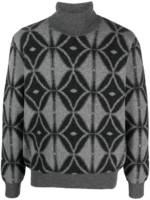 ETRO Rollkragenpullover mit Intarsienmuster - Grau