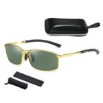FeelGlad Sonnenbrille Sonnenbrille Herren Damen Polarisiert Fahrerbrille Unisex UV400 Schutz (Spar-Set) schwarze Linse