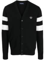 Fred Perry Cardigan mit Logo-Stickerei - Schwarz