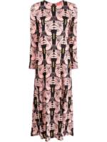 La DoubleJ Maxikleid mit grafischem Print - Rosa