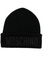 Moschino Mütze mit Logo-Stickerei - Schwarz