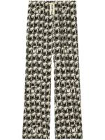 Palm Angels Weite Hose mit Palmen-Print - Schwarz