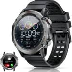 Amorxia Smartwatch Herren mit Telefonfunktion HD Voll Touchscreen Uhren Smartwatch