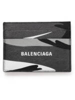 Balenciaga - Camouflage-Print Full-Grain Leather Cardholder - Men - Gray