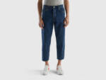 Benetton, Loose-fit-jeans Mit Cropped-länge, größe 32, Blau, male