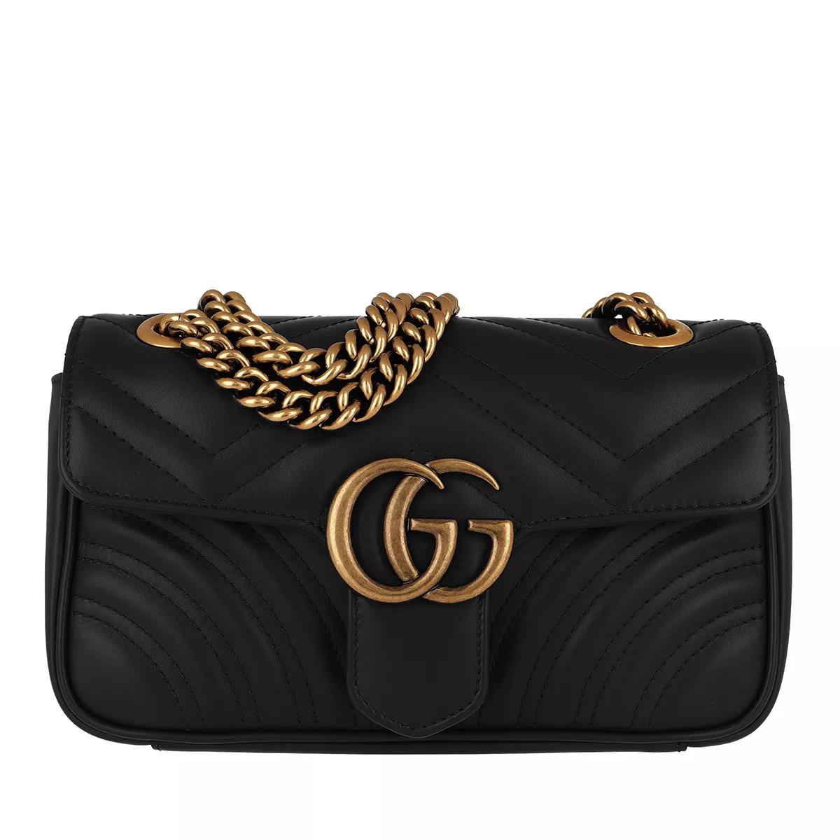 Gucci Crossbody Bags - GG Marmont Metalassé Mini Bag - Gr. unisize - in Schwarz - für Damen