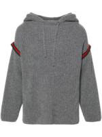 Gucci Hoodie mit Webstreifen - Grau