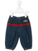 Gucci Kids Jogginghose mit Logo-Stickerei - Blau