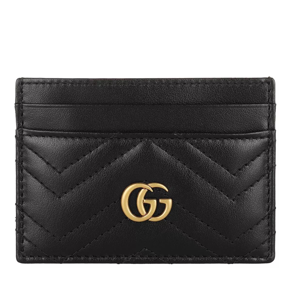 Gucci Portemonnaie - GG Marmont Card Case Leather - Gr. unisize - in Schwarz - für Damen