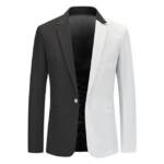 Lkupro Anzug Herren Anzug Herrenanzüge Stilvolle Anzugjacke im Farbblock-Design