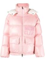 Moncler Cropped-Jacke mit Logo - Rosa