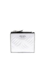 Prada Portemonnaie mit Logo-Print - Silber