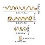 QttvbTna Haarstyling-Set Dreadlock Schmuck Haarspiralen Clips Haar Geflecht Ringe-28Pcs (Gold), 28-tlg.