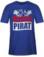 Shirtracer T-Shirt Sauf Pirat - weiß/rot - Karneval Outfit - Herren Premium T-Shirt t shirt kostüm herren - karnevalskostüm tshirt - t-shirt alkohol