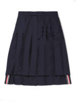 Thom Browne - Pleated Striped Wool Skirt - Men - Blue - 0