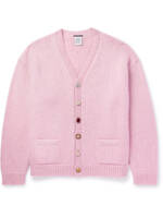 VETEMENTS - Oversized Embellished Alpaca-Blend Cardigan - Men - Pink - XL