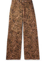 VETEMENTS - Wide-Leg Leopard-Print Jeans - Men - Animal print - UK/US 36