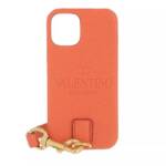 Valentino Garavani Handyhüllen - iPhone 12 Mini Logo Neck Case - Gr. unisize - in Orange - für Damen