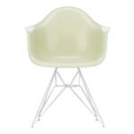 Vitra - Eames Fiberglass Armchair DAR, weiß / Eames parchment (Filzgleiter weiß)