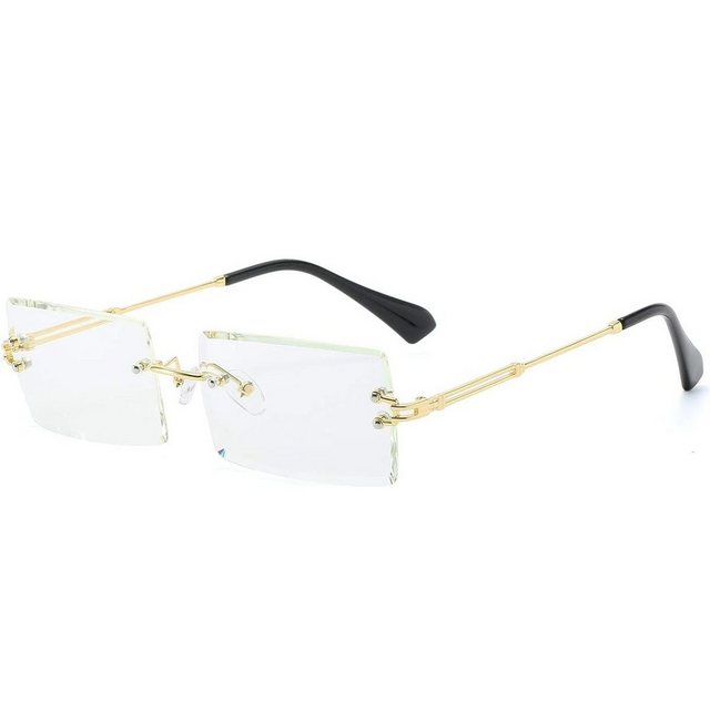 ZmdecQna Sonnenbrille Vintage Flat Top Sonnenbrille Herren Damen Groß Verspiegelt