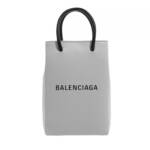 Balenciaga Crossbody Bags - Black Front Logo Top Handle Bag - Gr. unisize - in Grau - für Damen