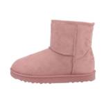 Ital-Design Damen Snowboots Freizeit Snowboots Flach Flache Stiefeletten in Altrosa