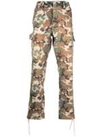 Purple Brand Cargohose mit Camouflage-Print - Grün