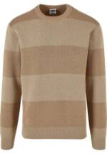 URBAN CLASSICS Strickpullover Herren Heavy Oversized Striped Sweatshirt