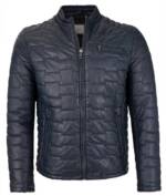 bugatti Lederjacke Men-101/M Echtleder Herren Lederjacke Steppjacke Lammnappa navy