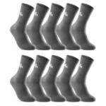 sockenkauf24 Sportsocken 10 Paar "i1R" Sport Socken Herren & Damen Socken Tennissocken (Anthrazit, 35-38) mit Frotteesohle - 10300