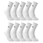 sockenkauf24 Sportsocken 10 Paar "i1R" Sport Socken Herren & Damen Socken Tennissocken (Weiß, 35-38) mit Frotteesohle - 10300