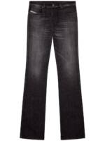 Diesel Halbhohe D-Buck Bootcut-Jeans - Schwarz