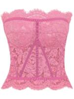 Dolce & Gabbana Schulterfreies Top aus Chantilly-Spitze - Rosa