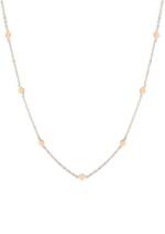 Hey Happiness Edelstahlkette Damen Geo Rhombus, 18K Gold Roségold, Kette Anhänger Viereck, wasserfest