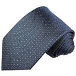 Paul Malone Krawatte Herren Seidenkrawatte mit Tuch modern gepunktet 100% Seide (Set, 2-St., Krawatte mit Einstecktuch) Schmal (6cm), blau 2041