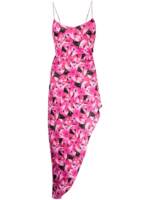 ROTATE BIRGER CHRISTENSEN Asymmetrisches Midikleid mit Blumen-Print - Rosa