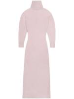 AMI Paris Maxikleid mit Ellenbogen-Patches - Rosa