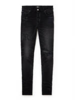 AMIRI - Skinny-Fit Crystal-Embellished Distressed Jeans - Men - Black - UK/US 31