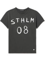 Acne Studios - Appliquéd Cotton-Jersey T-Shirt - Men - Gray - M