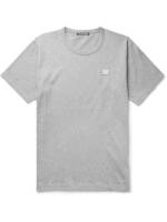 Acne Studios - Nash Logo-Appliquéd Mélange Cotton-Jersey T-Shirt - Men - Gray - XS