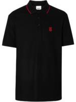 Burberry Poloshirt mit Logo-Stickerei - Schwarz