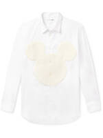 COMME DES GARÇONS SHIRT - Disney Muslin-Appliquéd Cotton-Poplin Shirt - Men - White - 3