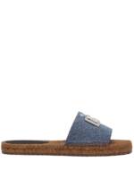 Dolce & Gabbana Espadrilles mit Logo-Schild - Blau