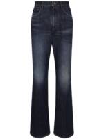 Dolce & Gabbana Lang geschnittene Bootcut-Jeans mit Logo-Applikation - Blau