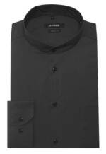 Huber Hemden Langarmhemd HU-0650 Stehkragen, Knopfleiste, RegularFit - gerader Schnitt, Made in EU