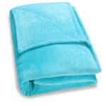 Mikrofaser Kuscheldecke Hellblau 200x150cm