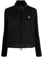 Moncler Grenoble Isolierte Jacke mit Trikotbesatz - Schwarz