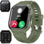 Mutoy Smartwatch Herren,mit Telefonfunktion, Fitness Tracker Uhr Smartwatch (1,83" HD Touchscreen Zoll) Sportuhr mit Blutdruck,SpO2,Herzfrequenz,Schrittzähler,Nachrichtenerinnerung, IP67 Wasserdicht,24 Sportmodi fitnessuhr für Android-iOS